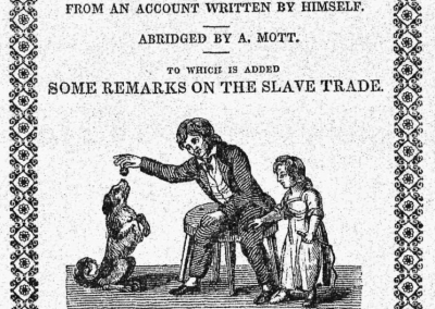 scan of book cover titled The Life and Adventures of Olaudah Equiano, Abigail Mott's edition