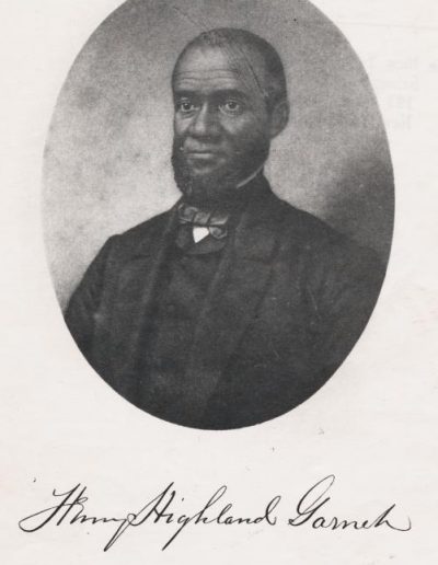 scan of a black and white photograph portrait of Henry Highland Garnet