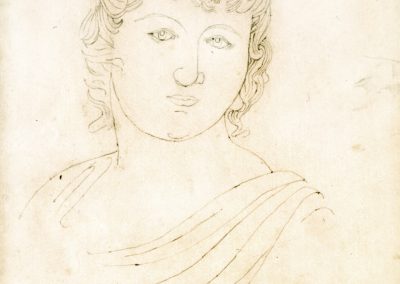 drawing of a bust, by Thomas Lattin, aged 13 years