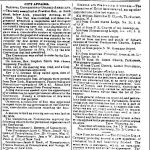Newspaper Scan from the Gazette about "City Affairs."