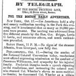 Newspaper Scan of the article "By Telegraph"
