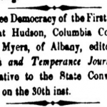 newspaper clipping, an election notice for the editor of Telegraph and Temperance Journal