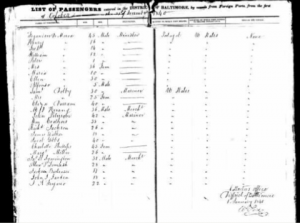 passenger list