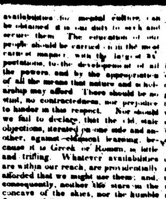 scan of a print newspaper clipping published 1848