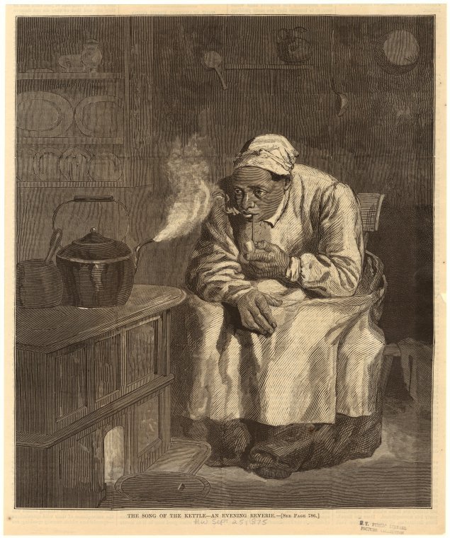 Newpaper image: "The song of the kettle--an evening reverie."