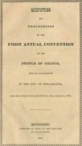 image of the cover of the Minutes and Proceedings of the 1831 Convention