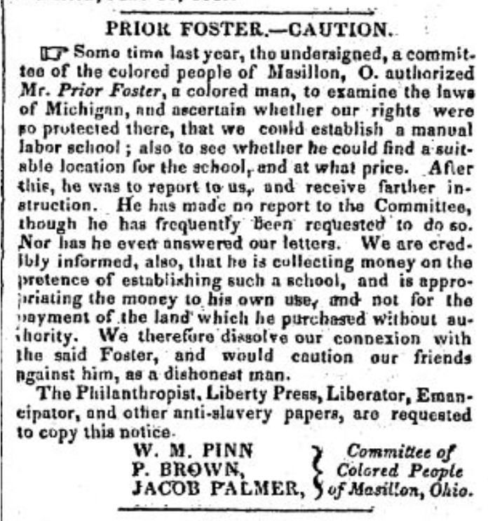 Scan of newspaper clipping The Liberator