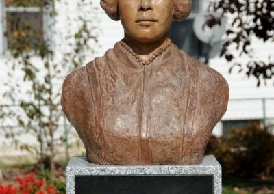 A bust of Mary Ann Shadd Cary in BME Freedom Park at Chatham, Canada.