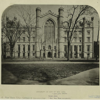 Black and white photograph of University of City of New York