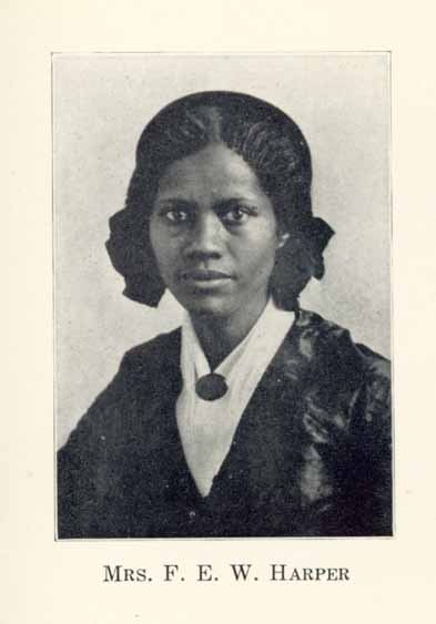 Black and white portrait of Frances Ellen Watkins Harper