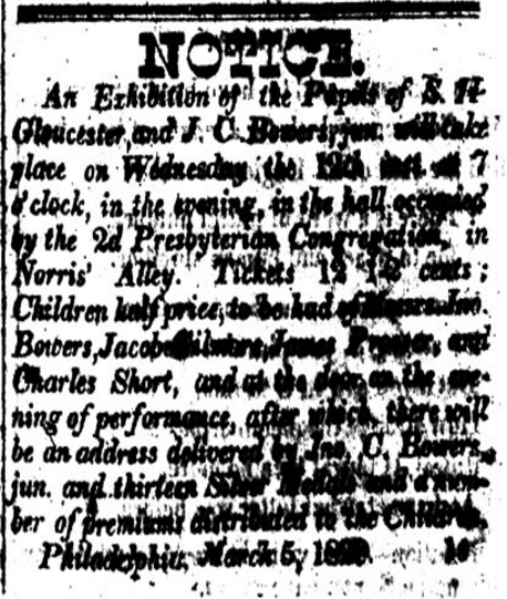Newspaper clipping, a notice.
