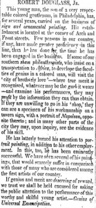Newspaper clipping from 1833.