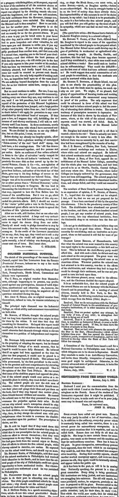 Scan of newspaper clipping Liberator